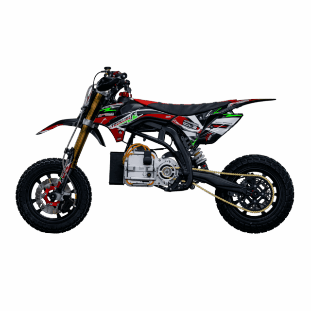 Trckline E DropIn72V Elektro Pitbike Seitenansicht links 72V Motor Akku